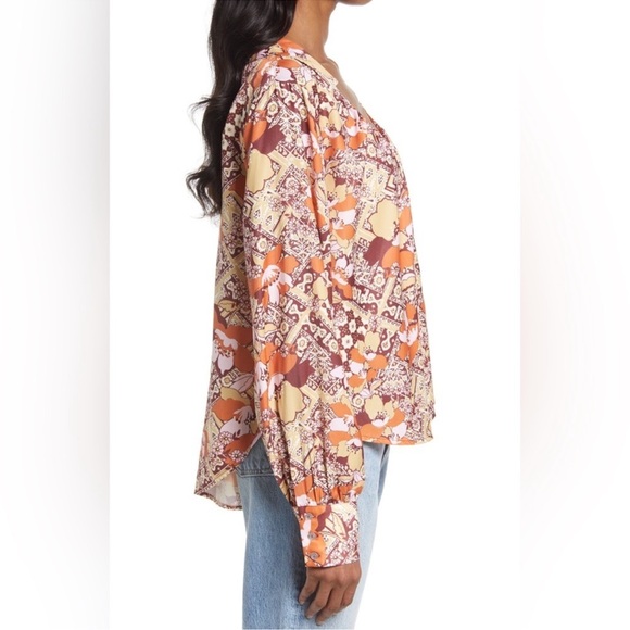NWOT FREE PEOPLE S/P Floral Patterned Women's Top - Picture 6 of 14